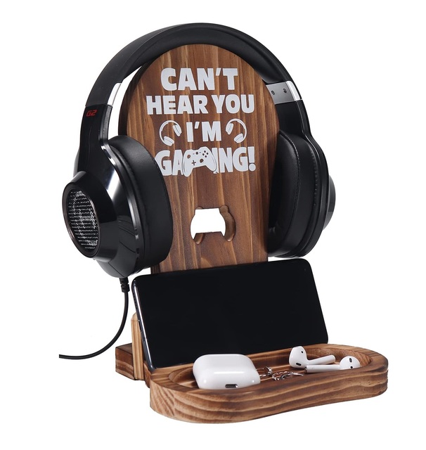 Gamer Gifts for Teenage Boy Gamer Room Decor for Man Best Gifts for Son Boyfriend Husband Gaming Accessories for Room Wooden