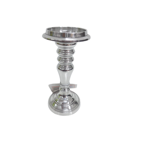 Portavelas de aluminio decorativo para el hogar, portavelas de estilo moderno de níquel para decoración de bodas - Product Image 1