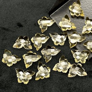 New Arrival Lemon Quartz Butterfly Shape Carved Crystal Bead 14x10 MM Quartz Loose Gemstone <b>Hand</b> Carved Bead for Jewelry Making - Product Image 2