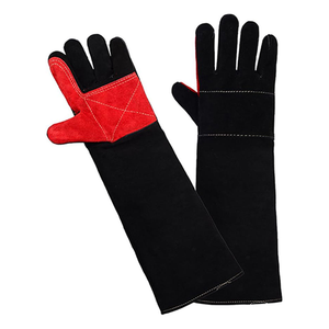 En noir avec contraste de couleur rouge Produit de la meilleure qualité Antidérapant Respirant Résistant à l'usure Gants de mécanicien - Product Image 4