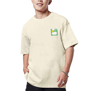 เสื้อผ้าผู้ชาย เสื้อยืดโอเวอร์ไซส์ เสื้อยืดผ้าฝ้ายหนาสั่งทําพิเศษ เสื้อยืดลําลองวินเทจ - Product Image 1