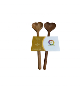 ช้อนไม้อะคาเซียรูปหัวใจยาว18ซม. สำหรับห้องครัวโรงแรมร้านอาหารงานแต่งงาน - Product Image 2