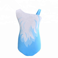 Vente flash : Justaucorps de gymnastique sans manches pour filles, haute qualité, motif flamme, impression par sublimation, service OEM, vente en gros, personnalisable