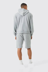 Sweat à capuche en coton biologique français 400-485 GSM pour homme, fil peigné, lourd, avec logo personnalisé, streetwear - Product Image 2