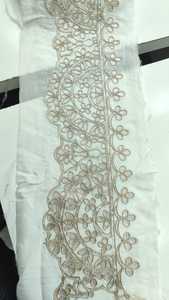 Tela de encaje bordado elegante hecha a medida, patrones florales, 100% algodón, estilo Vintage ecológico para vestidos, accesorios de decoración - Product Image 4