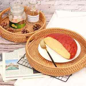 Bandeja de servicio de bambú rectangular de alta calidad Mesa superior de mimbre de último diseño para servir té y almacenamiento - Product Image 4