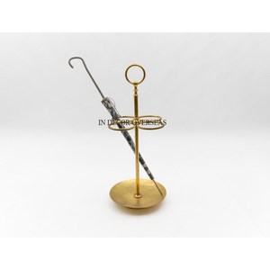 Support de parapluie en métal de qualité supérieure de concepteur de fantaisie antique plaqué or de couleur noire de poudre enduite et de haute qualité d'Inde - Product Image 5