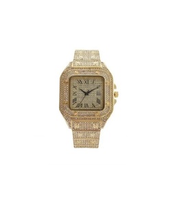 Elegante reloj de pulsera Moissanite Diamond con movimiento de cuarzo Reloj de pulsera de lujo Iced Out para amantes de la moda a los mejores precios - Product Image 1