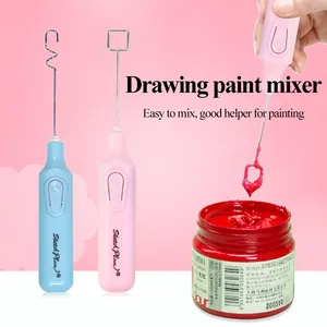 Plan de croquis mélangeur électrique de peintures à la Gouache 4 couleurs/agitateur de pigments/agitateur d'artiste, outil de mélange de couleurs tonifiantes