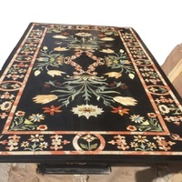 Ensemble de table à manger moderne en marbre incrusté avec pieds en métal, 4 places, meubles de salle à manger durables pour la maison, l'appartement, l'hôtel, la villa