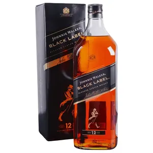 Xu Hướng Nóng Pha Trộn Malt Whiskey 700Ml Tinh Thần Công Suất 40% Rượu Nhà Máy Nhà Cung Cấp Màu Đen Nhãn Whisky