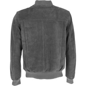 Suede Bomber <b>Jacket</b> <b>Men's</b> Suede Leather <b>Trucker</b> <b>Jacket</b> Classic Motorcycle Western Sheepskin Leather Coat - Product Image 6