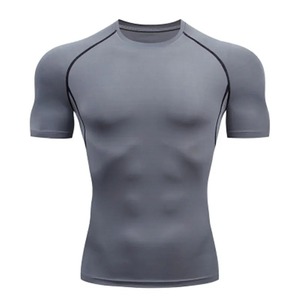 Camiseta de hombre entrenamiento al aire libre Fitness gimnasio Jogging correr sudadera Bat/-Hombre Camisetas de compresión apretado elástico transpirable - Product Image 6
