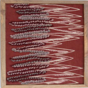 Marco colgante de pared de decoración Bohemia multicolor Wodden bordado palo colgante de madera hilos de hilo de algodón contemporáneo para Diwali - Product Image 1