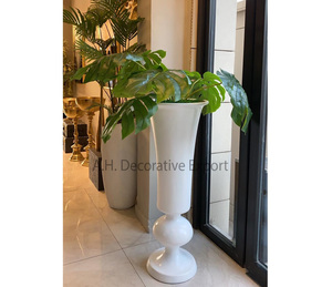 Elegant Look Aluminum Flower <b>Vase</b> Glossy Gold Finishing Metal <b>Vase</b> With Attractive Base for Table <b>Decoration</b> for Sale - Product Image 6