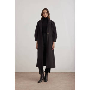 Gabardina Cruzada para Mujer, Negra, Impermeable y Transpirable para Otoño/Invierno - Product Image 5