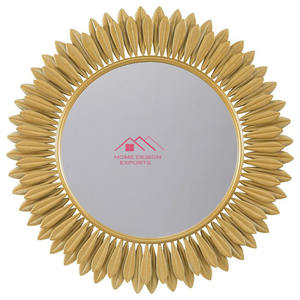 Home Decor for Living Room Bathroom and Home Decorations <b>Gold</b> Plated Modern Luxury <b>Round</b> Metal <b>Mirrors</b> - Product Image 2