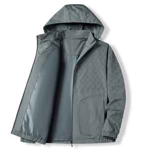 Respirant Casual Varsity Unisexe Zip up À Capuche En Plein Air Street Wear Sportswear Manteau pour Hommes à capuche - Product Image 3