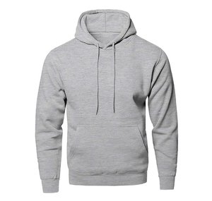 100% Cotton Size Fleece <b>Hoodie</b> High Quality Pullover Customized logo Embroidery and Printing <b>Men's</b> <b>Plain</b> Heather <b>Grey</b> hoodies - Product Image 4
