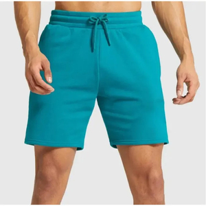 Pantalones cortos OEM personalizables a la moda para hombre, pantalón corto con cordón de rizo francés, veraniego, de algodón polar, tejido sólido, informal, con logotipo personalizado - Product Image 6