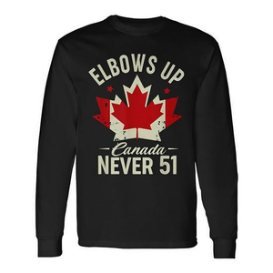 Maglietta a maniche lunghe Elbows up Canada Never 51 con bandiera canadese Stand Strong, abbigliamento promozionale - Product Image 2