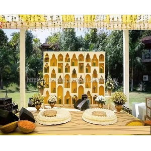 Décor Haldi de mariage en plein air cadre Jharokha meilleur mariage indien toile de fond Haldi Portable installation Haldi pour les mariages à destination DST - Product Image 1