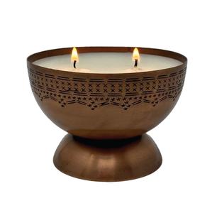 Unique Design Metal Wax Filled Candle Votive Luxurious Candle Jar for Home Decoration <b>Rose</b> Gold Finished Handmade Candle Jars - Product Image 4