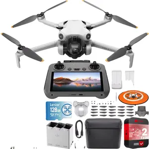 Special Sales Offer Mini 4 Pro Folding Drone with RC 2 Remote (With Screen) Fly More Combo Plus 4K