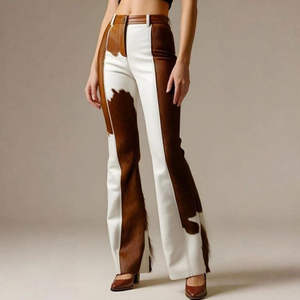 Pantalones de Cuero de Cintura Alta con Frente Plano para Mujer, Impermeables, Resistentes al Viento, Ecológicos, de Tela Suave y Lisa para Uso Diario - Product Image 4