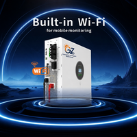 Sistem Baterai Penyimpanan Energi Surya LiFePO4 Modular 5.12kWh yang Dapat Ditumpuk dengan Inverter Hybrid untuk Penggunaan Rumah Tangga