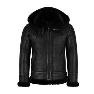 เสื้อแจ็คเก็ตบอมเบอร์บุขนแกะสำหรับผู้ชายรุ่น B3 |   เสื้อโค้ทหนังแกะแท้สไตล์นักบิน |   ผู้ผลิตเสื้อแจ็คเก็ตนักบิน RAF สำหรับฤดูหนาว ขายส่ง - Product Image 1