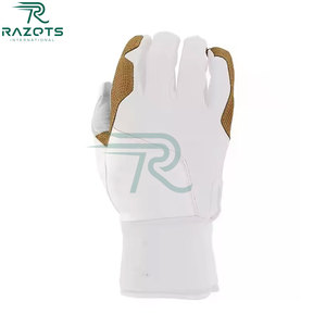 Guantes de Bateo de Béisbol Razorts International, de Cuero Blanco y Marrón, Equipo de Entrenamiento para Adultos, Duraderos y Transpirables - Product Image 6