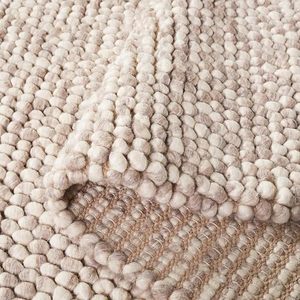 MORE Modern Wool <b>Cushioned</b> Thick (0.6-1 In.) Medium Pile Cotton Backing <b>Rectangular</b> Area Rug Hand Woven Home Use - Product Image 2