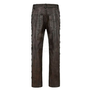 Pantalones de Cuero para Hombre de Diseño Moderno, Servicio OEM, Logotipo Personalizado, Ligeros, Casuales, Transpirables, Cómodos y de Primera Calidad - Product Image 2