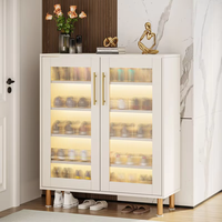 Armoire à chaussures Simple moderne grande capacité casier de stockage lumière luxe armoire à chaussures maison entrée porche armoire étagères à chaussures