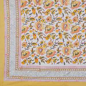 Traditional Design Hand Block Print Cotton Tablecloth Linen <b>Cover</b> with <b>Table</b> Cloth Napkin Luxury Wedding & Home Decor - Product Image 6