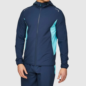 Nouvelle veste de sport réfléchissante pour homme, 100 % polyester, imperméable, coupe-vent, double poche, logo frontal, haute visibilité - Product Image 1