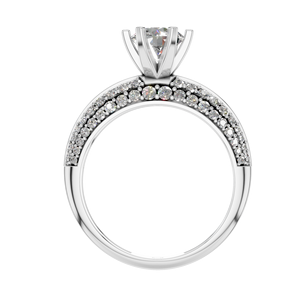 แหวนเพชรเพลตินัม 950 ผลิตในห้องปฏิบัติการ สำหรับเด็ก แหวนหมั้นแบบโซลิแทร์ ชุบโรเดียม ดีไซน์คลาสสิกแบบหกขา สำหรับงานปาร์ตี้ งานแต่งงาน แบบสั่งทำพิเศษ - Product Image 2