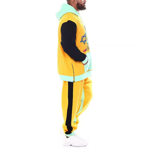 Ronpex International 100% Cotton Two-Piece Winter Breathable Lightweight Drawstring Closure Full-Length Unisex Hoodie <b>Tracksuit</b> - Product Image 2
