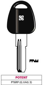 Chiave Punzonata in Ottone Pt6rp (g. Vag 3) Potente - Product Image 1