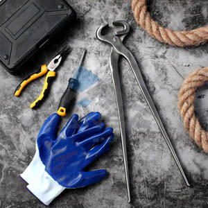 Pince à sabots de 16 pouces en acier inoxydable Kit d'outils de maréchal-ferrant coupe-sabots robustes avec gants de protection pour cheval chèvre mouton - Product Image 3