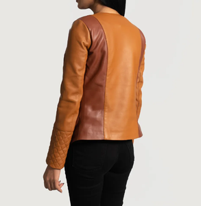 Veste en cuir respirante personnalisée de haute qualité pour femmes, vêtements d'extérieur à la mode d'hiver - Product Image 5