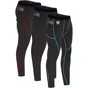 Vêtements de sport en polyester pour hommes, collants de sport frais et secs à compression, leggings de course et d'entraînement de gymnastique - Product Image 1