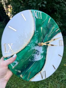 HORLOGE MURALE EN RÉSINE EPOXY GLITTERS Résine EPOXY Salon meilleur qulatiye Meubles Décoration intérieure Horloge murale personnalisée meilleur - Product Image 6