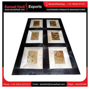 พรมหนังวัวแบบผมคุณภาพสูง: พรมหนังเย็บด้วยเครื่องจักรเพื่อการออกแบบบ้านที่หรูหราและไร้กาลเวลา - Product Image 2