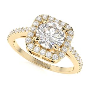 แหวนหมั้นเพชรสำหรับผู้หญิง1.50CT ตัดทรงกลมรัศมี - Product Image 5