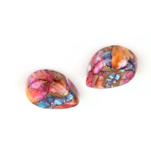 Piedras preciosas sueltas en forma de pera de 12x16mm de la mejor calidad, cabujón turquesa de cobre púrpura naranja para fabricación de joyas al por mayor - Product Image 5