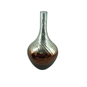 Nuevo florero de Metal decorativo textura negra con maceta de brillo dorado para el hogar y la Oficina Mesa decorativa hecha a mano a granel - Product Image 3