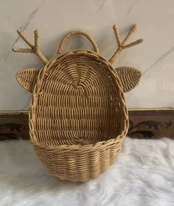 Conjunto de adornos navideños de mimbre rústico respetuoso con el medio ambiente de Vietnam, decoración de árbol artesanal hecha a mano para interiores de casas de vacaciones - Product Image 6