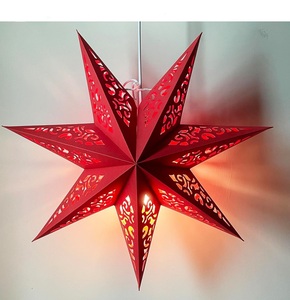 Handmade Red Five-Pointed Sao giấy đèn lồng cho Giáng sinh trang trí bên Trung Quốc phong cách trực tiếp từ Ấn Độ Nhà cung cấp - Product Image 4